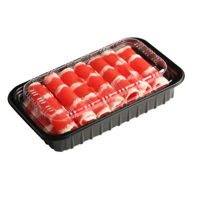 Food Packaging Blister PET PP Disposable Frozen Beef Lamb Meat Plastic Food Tray