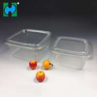 China Factory Disposable Plastic Fruit Salad Packaging Clear Food Cake Container